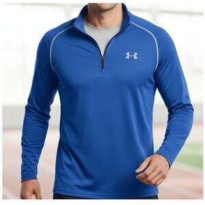 Under Armour Heatgear Loose Mens Medium Blue Quarter Zip Jacket